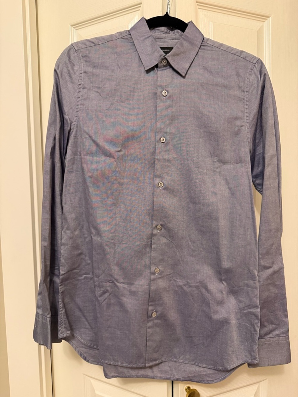 Jil Sander Men's Light Blue Button-Up Dress Shirt
